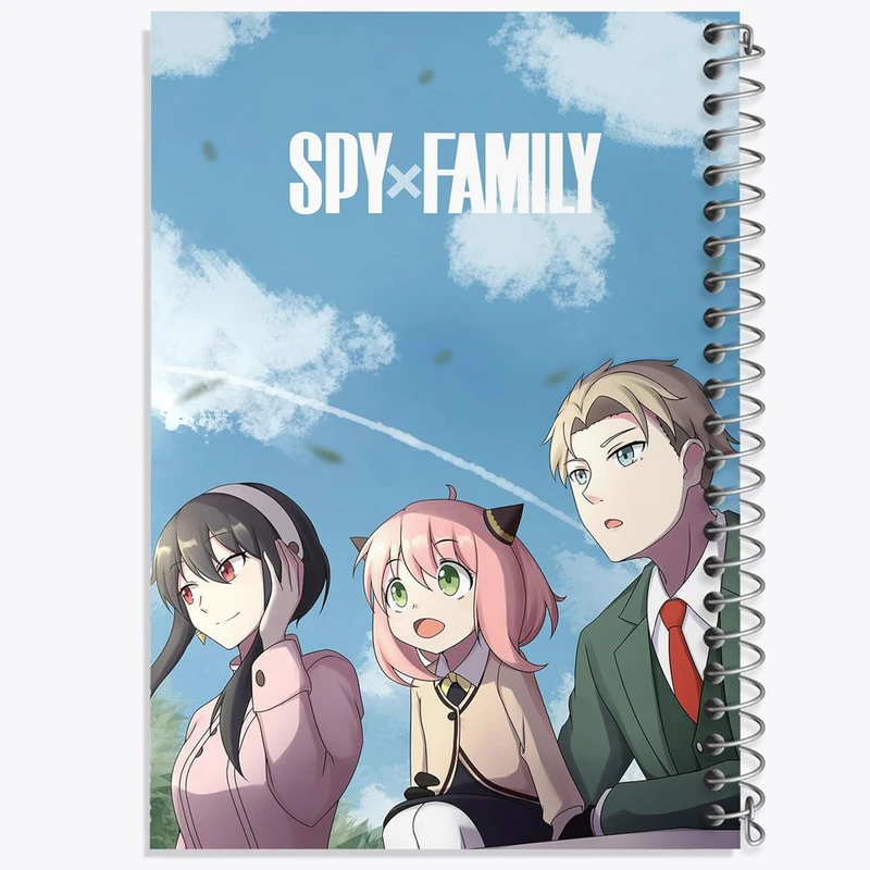 دفتر ژورنال نویسی 50 برگ خندالو مدل نقطه ای طرح خانواده فورجر انیمه اسپای ایکس فمیلی Spy x Family کد 15592