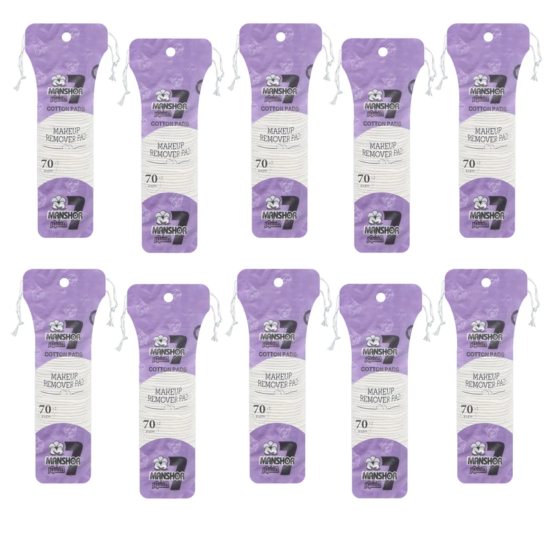 پد آرایشی هفت منشور مدل Double 30 ده بسته 72 عددی