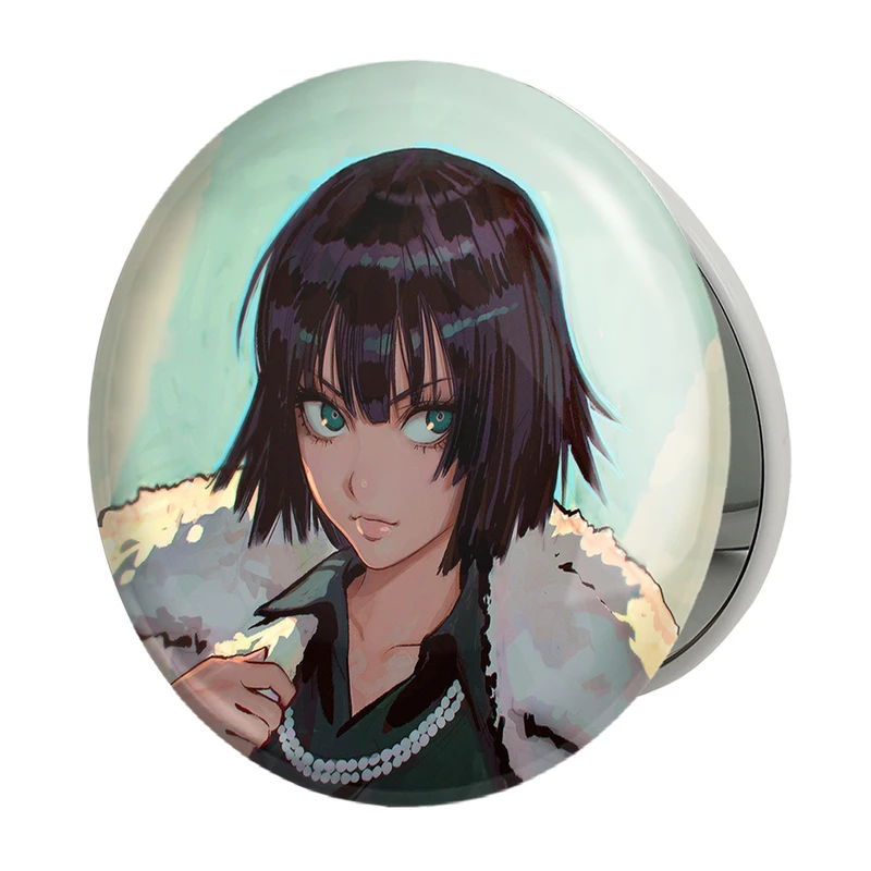 آینه جیبی خندالو طرح فوبوکی انیمه مرد تک مشتی One Punch Man مدل تاشو کد 11380 