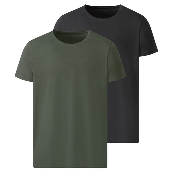 تی شرت آستین کوتاه مردانه لیورجی مدل li337 مجموعه 2 عددی