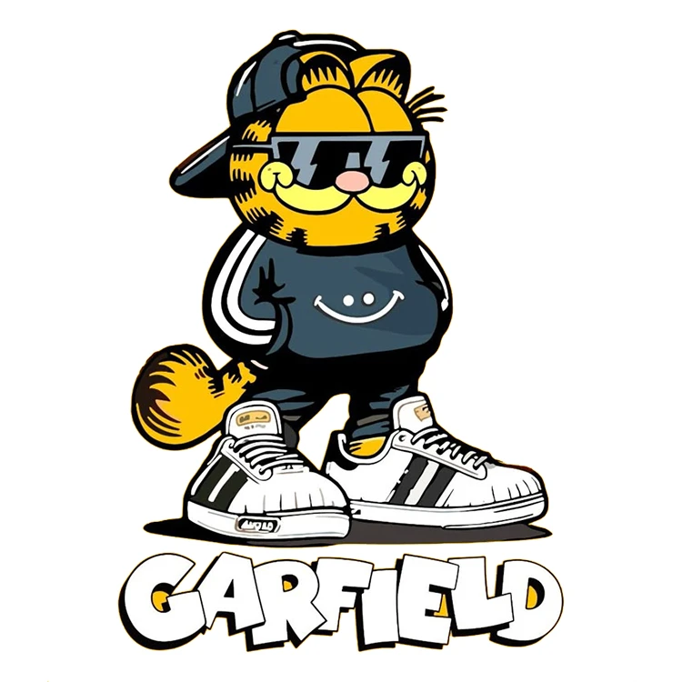 استیکر پارچه و لباس پاد آفرین مدل کارتونی گارفیلد کد S1830