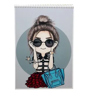 دفتر نقاشی طرح girly کد  A4