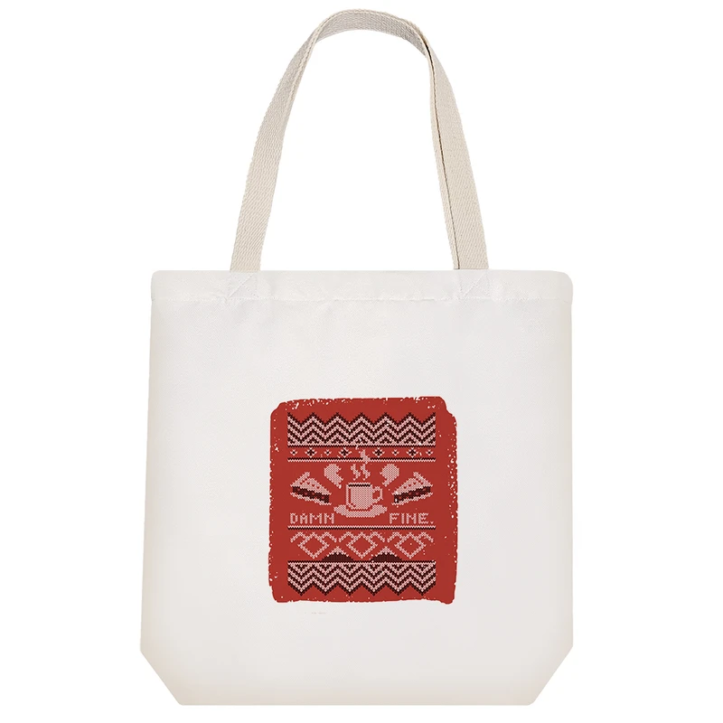 ساک خرید خندالو مدل قهوه روی فرش  کد 5051