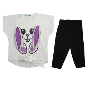 ست تی شرت و شلوار دخترانه مدل خرگوش گوش دراز