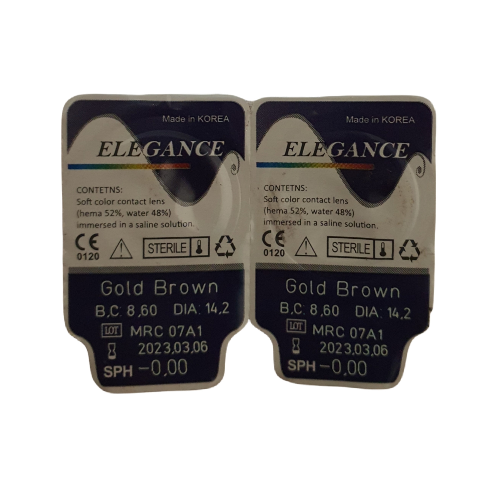 لنز چشم الگانس مدل M95 رنگ عسلی آبی