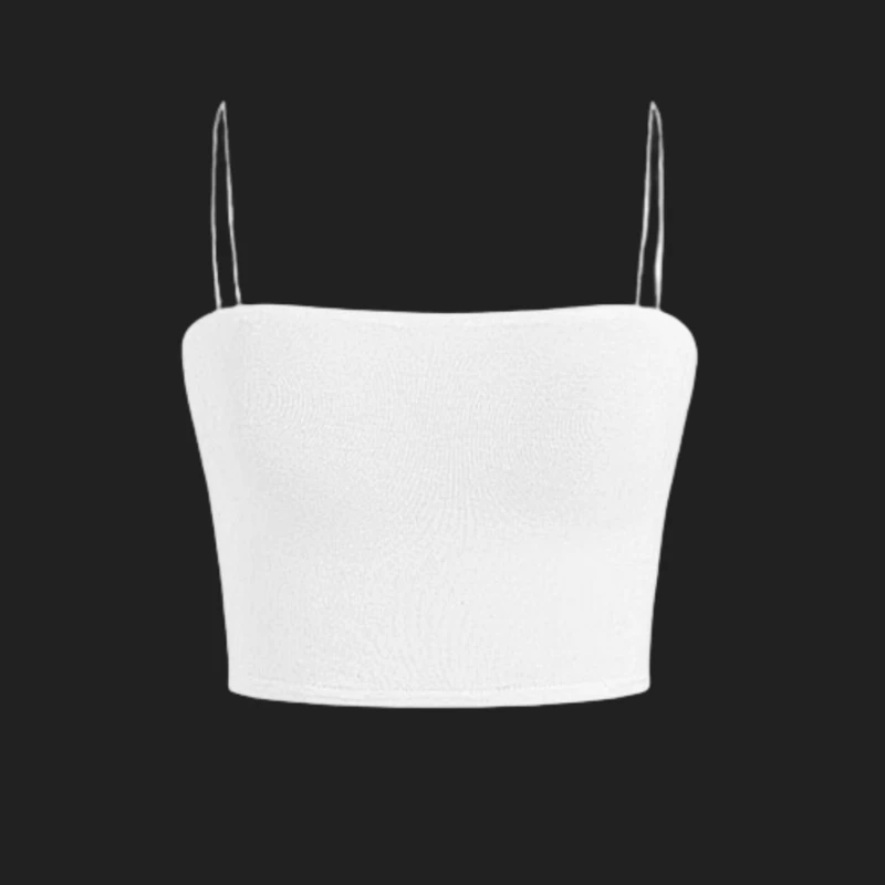 کراپ‌تاپ زنانه مدل بند ماکارونی