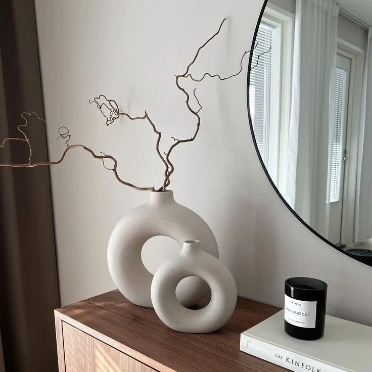 عکس شماره 7 : گلدان دکوری مدل dunat کد 2024 بسته 2 عددی