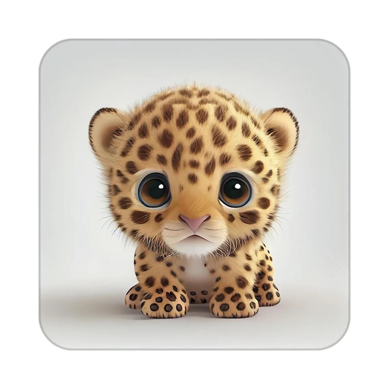 زیر لیوانی کاکتی طرح حیوانات کارتونی مدل mp27456