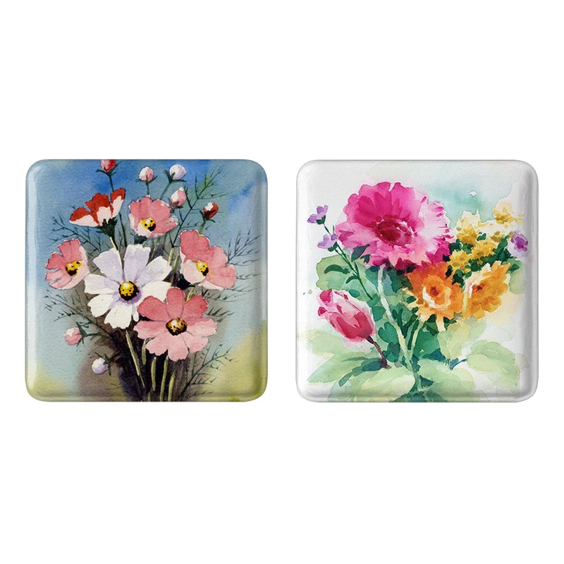 مگنت خندالو مدل گل کد 54545457 مجموعه 2 عددی