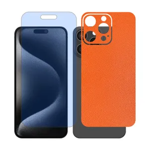 Glass Together model anti blue screen protector suitable for Apple iPhone 15 Pro Max mobile phone with cover sticker on the back of the phone