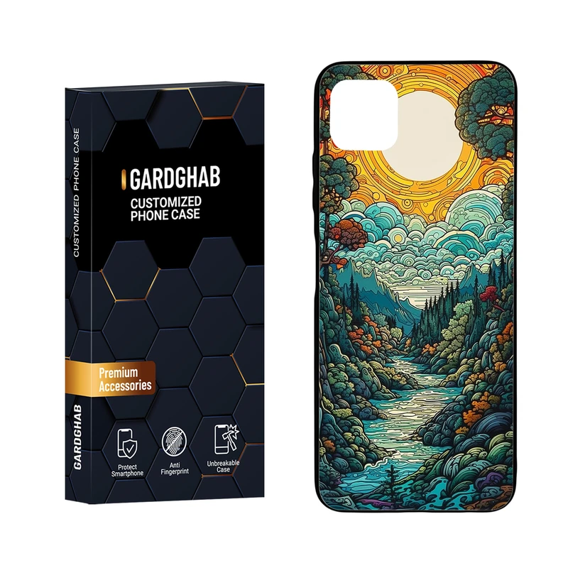 کاور گارد قاب مدل دور ژله ای هنری مناسب برای گوشی موبایل سامسونگ Galaxy A22 5G