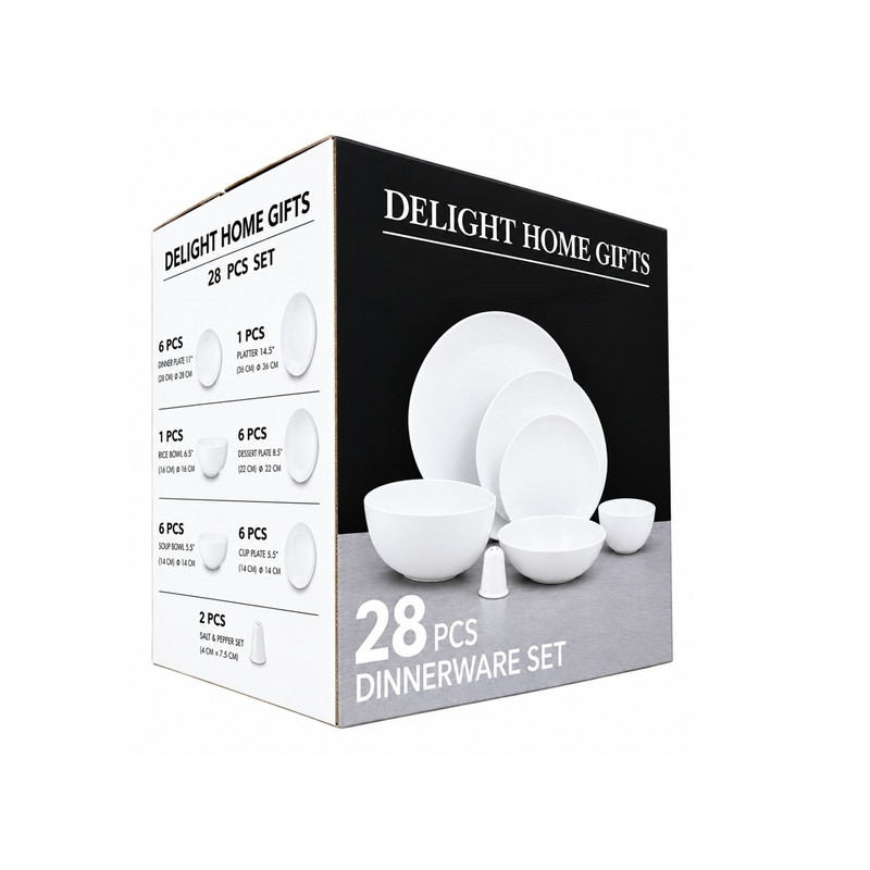 سرویس غذا خوری اوپال 28 پارچه 6 نفره دیلایت هوم گیفت مدل صدف