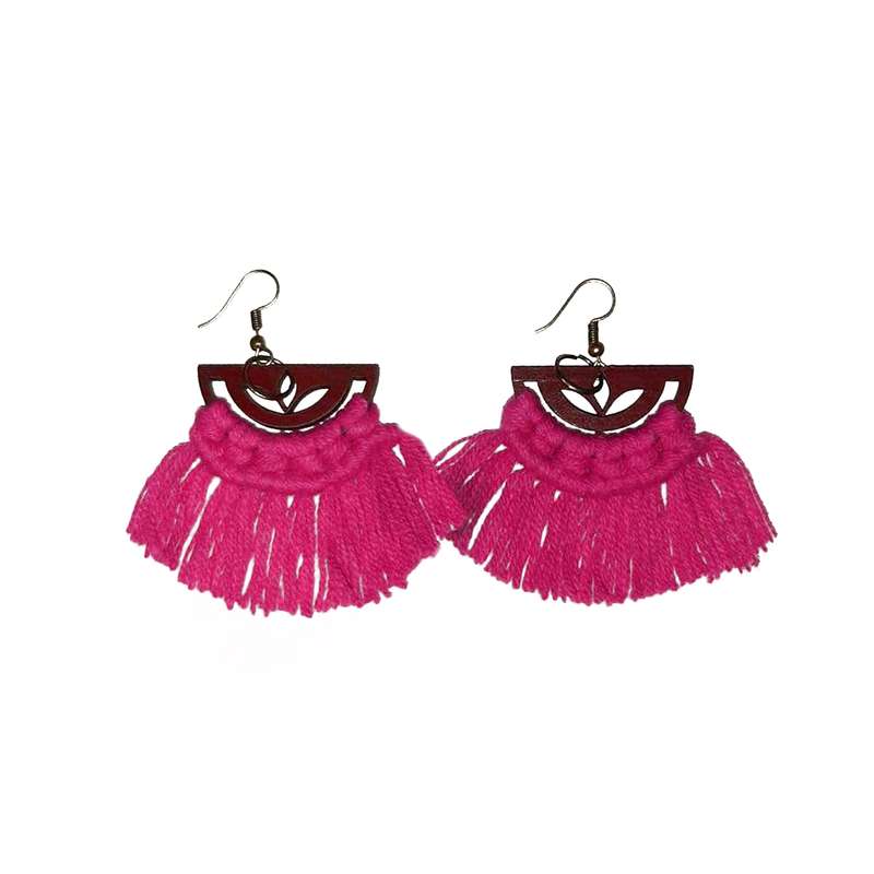 گوشواره دخترانه مدل مکرومه گوشواره دخترانه مدل مکرومه