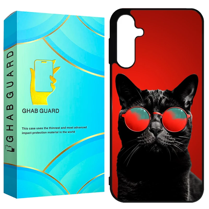 کاور قاب گارد طرح گربه مدل GCHPA55 مناسب برای گوشی موبایل سامسونگ Galaxy A55 5G