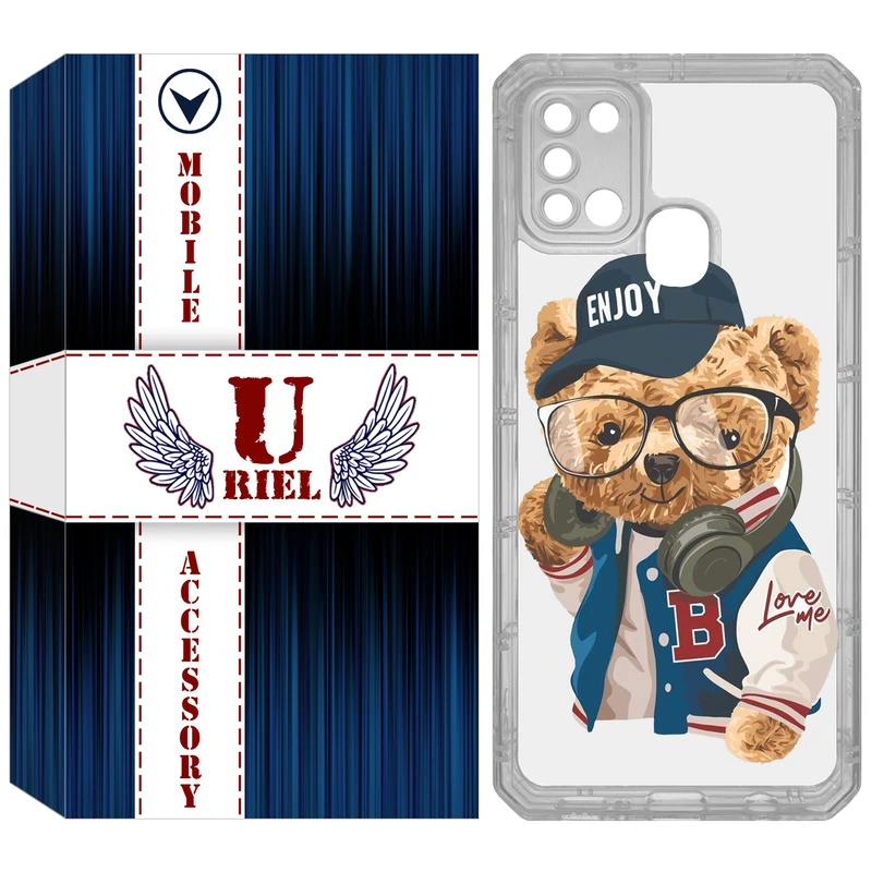 کاور یوریل مدل Clear کد 35 طرح تدی مناسب برای گوشی موبایل سامسونگ Galaxy A21S