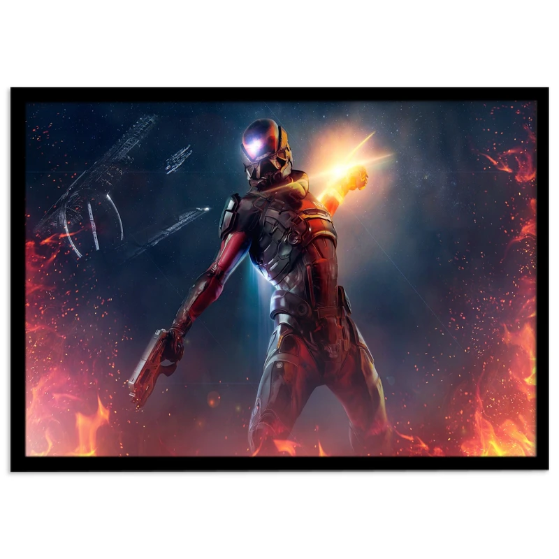 تابلو نوری بکلیت مدل طرح بازی گیم نت Mass Effect مدل چراغدار B-s1424