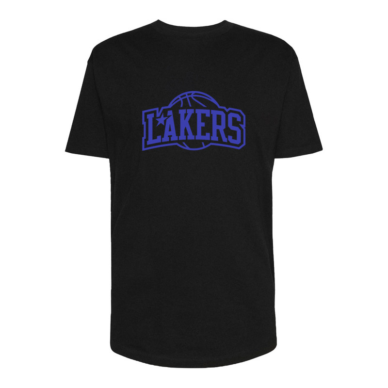تی شرت لانگ آستین کوتاه مردانه مدل Lakers کد V19 رنگ مشکی