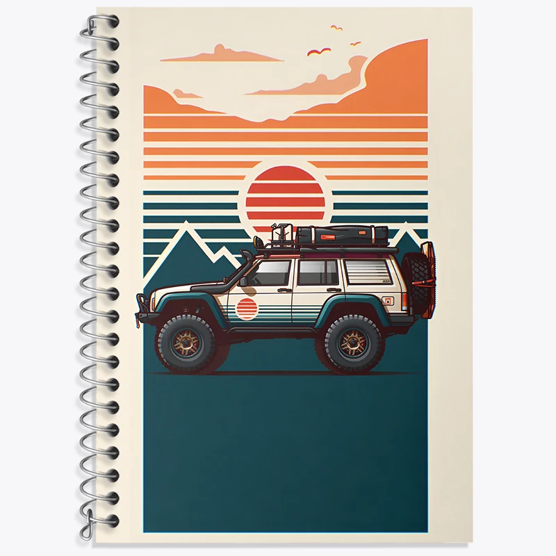 دفتر نت موسیقی 50 برگ خندالو طرح کمپر و طبیعت کد N2077