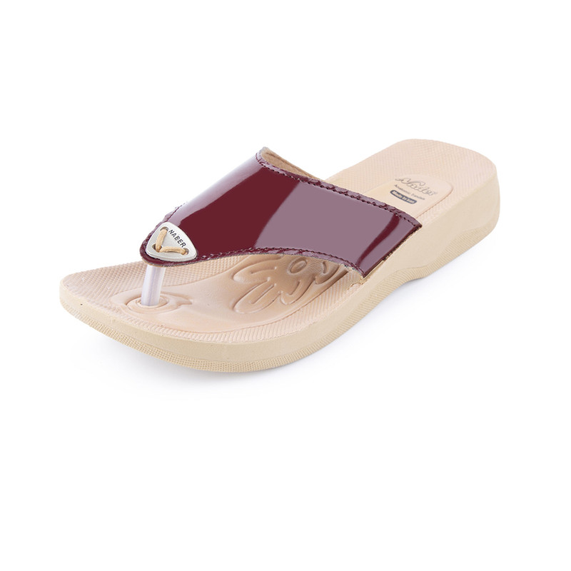 دمپایی لاانگشتی زنانه کد 774 رنگ زرشکی