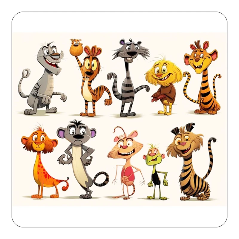 مگنت کاکتی طرح حیوانات کارتونی مدل mp27724