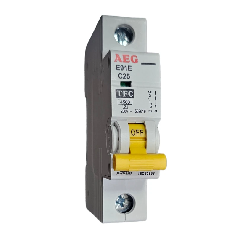 فیوز مینیاتوری تک فاز 25 آمپر آ ا گ مدل C25-4500