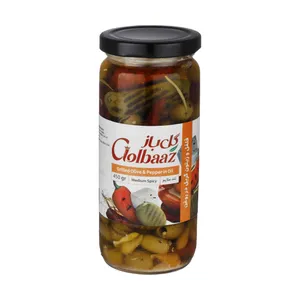 ترشی مخلوط فلفل و زیتون در روغن گل باز - 450 گرم