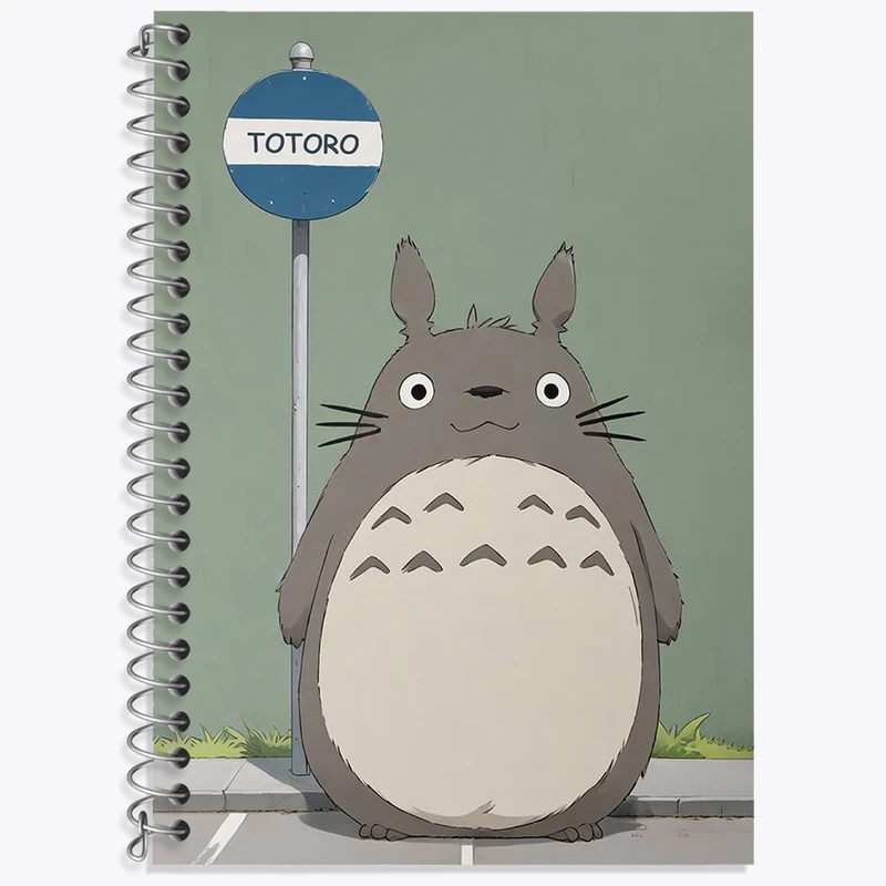 دفتر زبان 50 برگ خندالو مدل دو خط طرح انیمه توتورو (Totoro) کد N2120