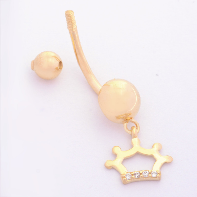 پیرسینگ طلا 18 عیار زنانه طلای مستجابی مدل تاج کد 10 پیرسینگ طلا 18 عیار زنانه طلای مستجابی مدل تاج کد 10