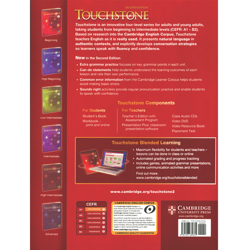 کتاب Touchstone1 _Second Editionاثر جمعی از نویسندگان انتشارات Cambridge