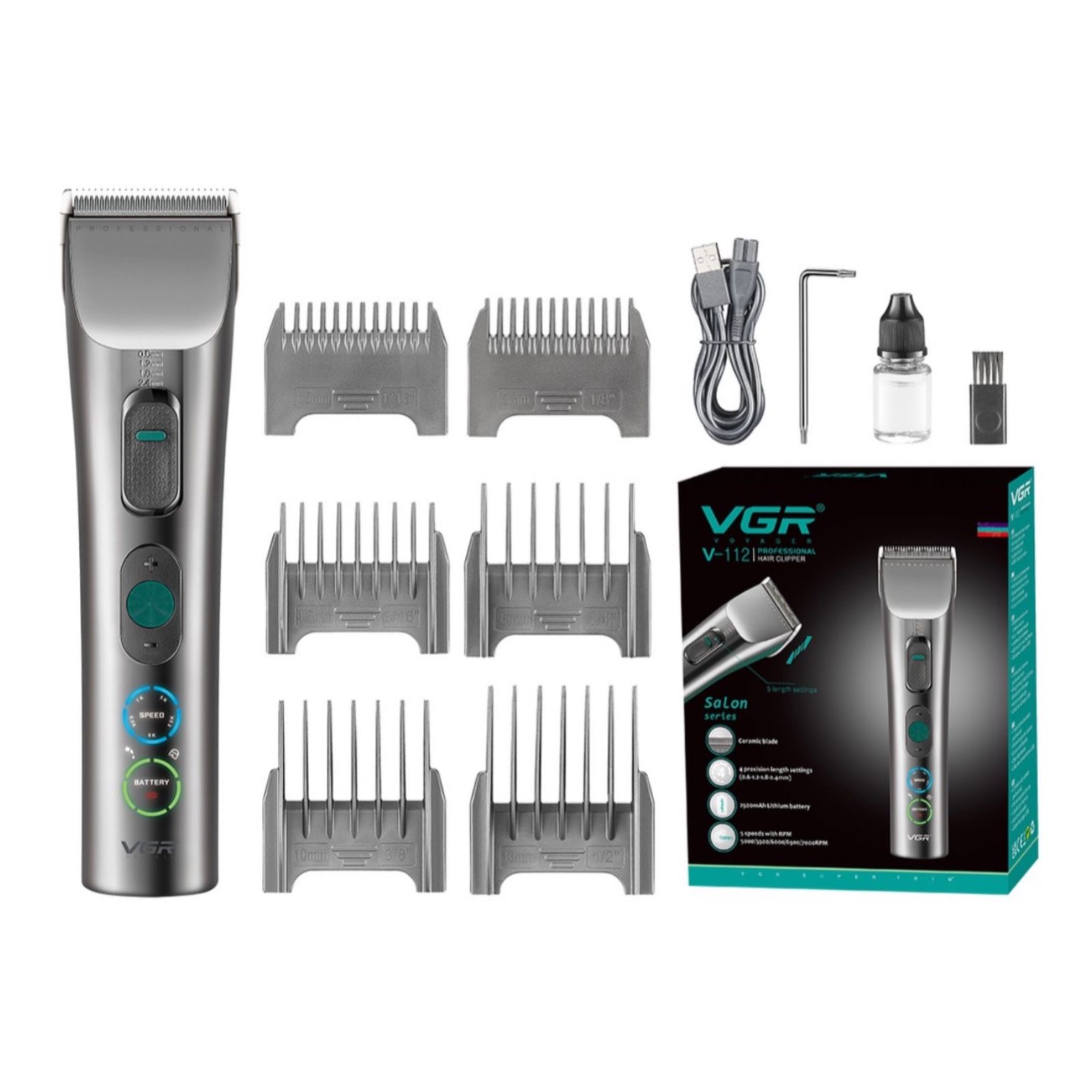 ماشین اصلاح موی سر و صورت وی جی ار مدل V-112 -  - 4
