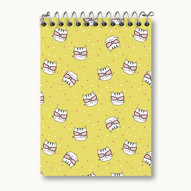 دفتر یادداشت 50 برگ خندالو مدل گربه (Cat) کد N805