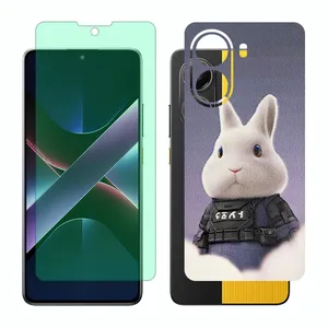 Glass Together model Green light screen protector suitable for Xiaomi Poco X7 Pro mobile phone with back cover sticker
