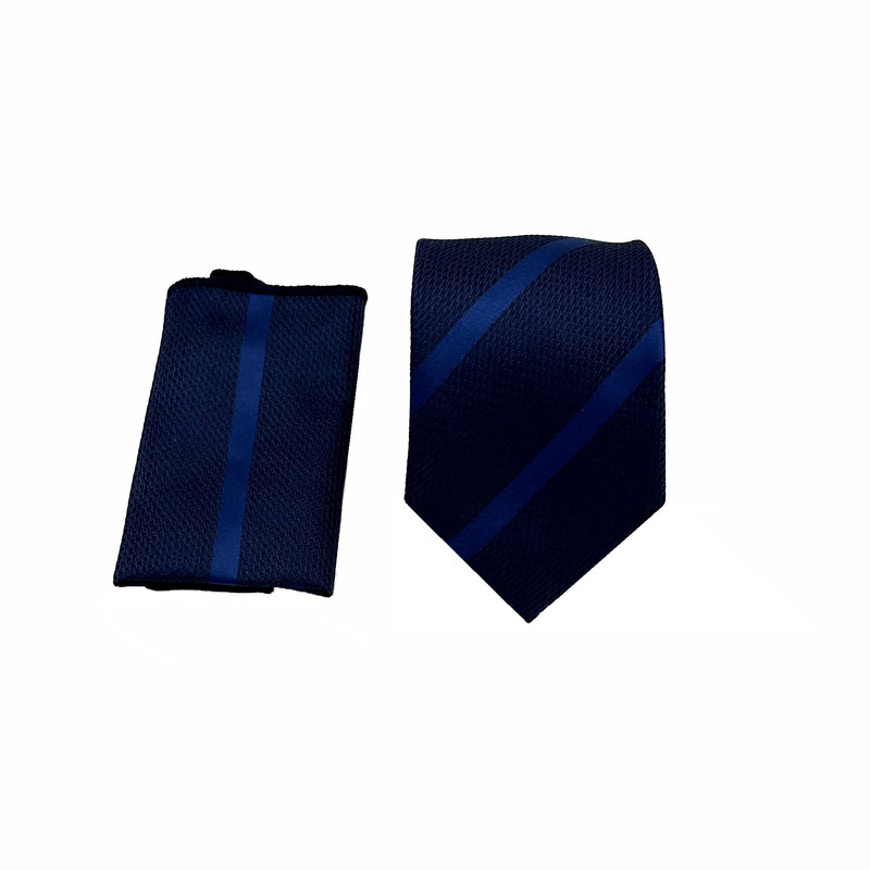 ست کراوات و دستمال جیب مردانه آریوان مدل کج راه B3302
