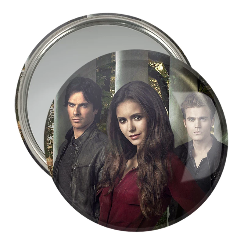 آینه جیبی خندالو مدل استفان و الینا و دیمون خاطرات یک خون آشام The Vampire Diaries  کد 20265