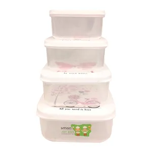 ظرف نگهدارنده غذا لیمون مدل عروسکی مجموعه 4 عددی