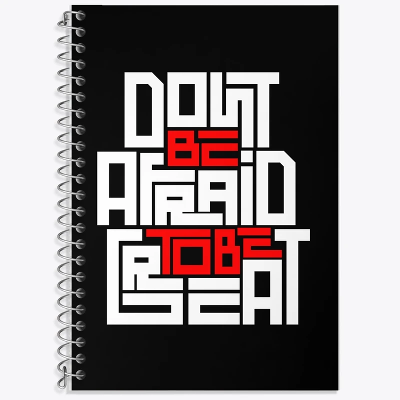 دفتر زبان 50 برگ خندالو مدل سه خط طرح Don’t Be Afraid To Be Great کد F1043