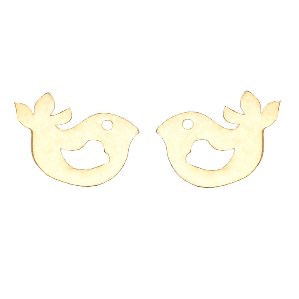 گوشواره طلا 18 عیار زنانه کرابو طرح پرنده مدل Kr5029 - - 2