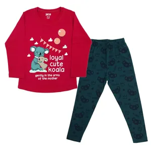 ست تی شرت آستین کوتاه و شلوار دخترانه مدل  کوالا کد 6844