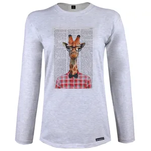 تی شرت آستین بلند زنانه 27 مدل Giraffe کد MH1407