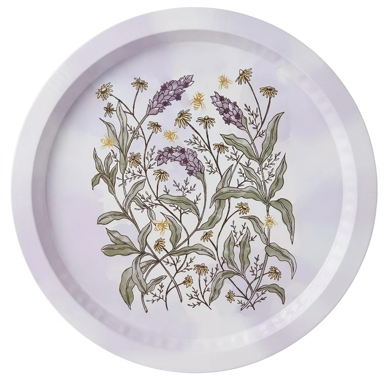 سینی بدون دسته طرح رزماری کد 871 سایز 33*33 سانتی متر