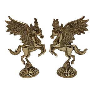 دکوری برنجی مدل اسب بالدار کد H-1148 مجموعه 2 عددی