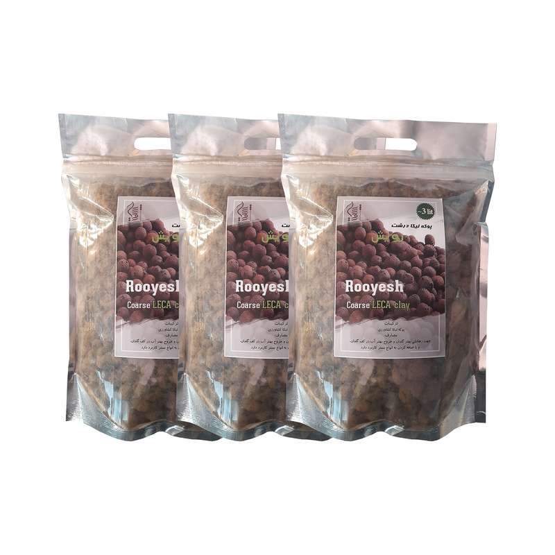 پوکه لیکا درشت رویش مدل Lecapon حجم 3 لیتر بسته 3 عددی