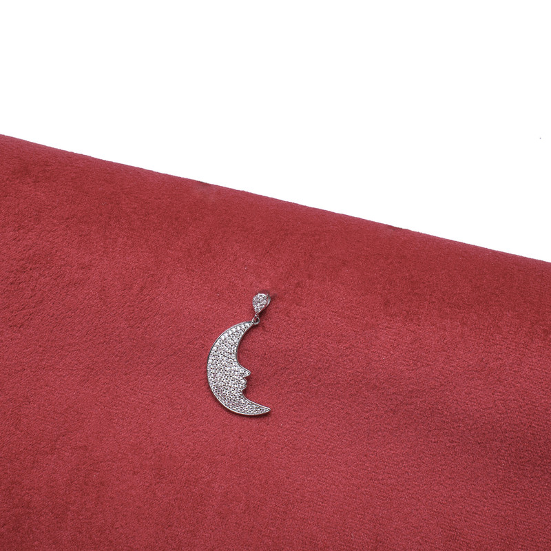 آویز گردنبند نقره زنانه مدل هلال ماه AVN-50