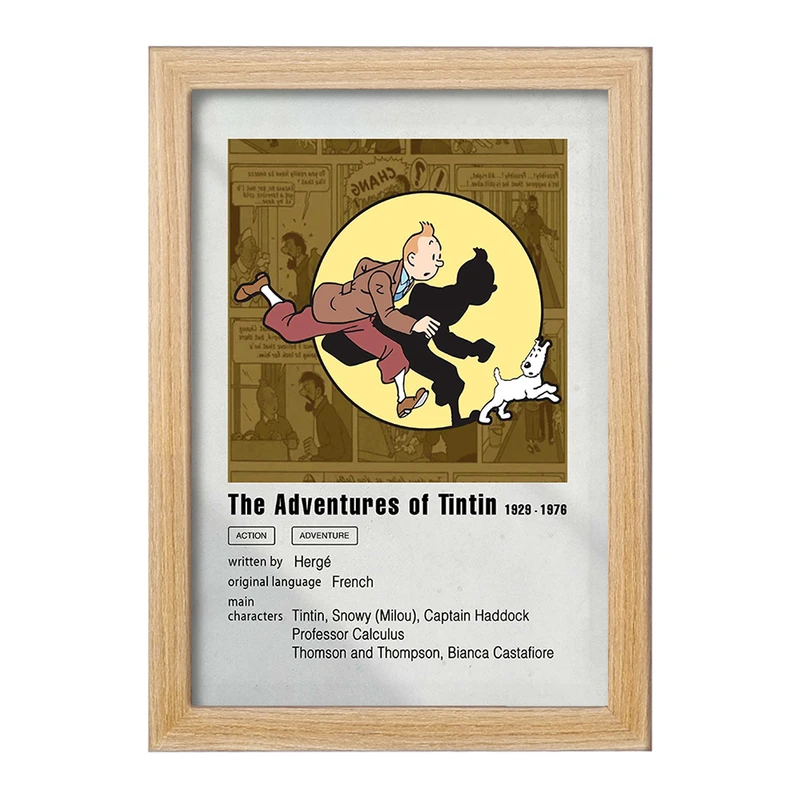 تابلو خندالو مدل تن تن (Tintin) کد F11254