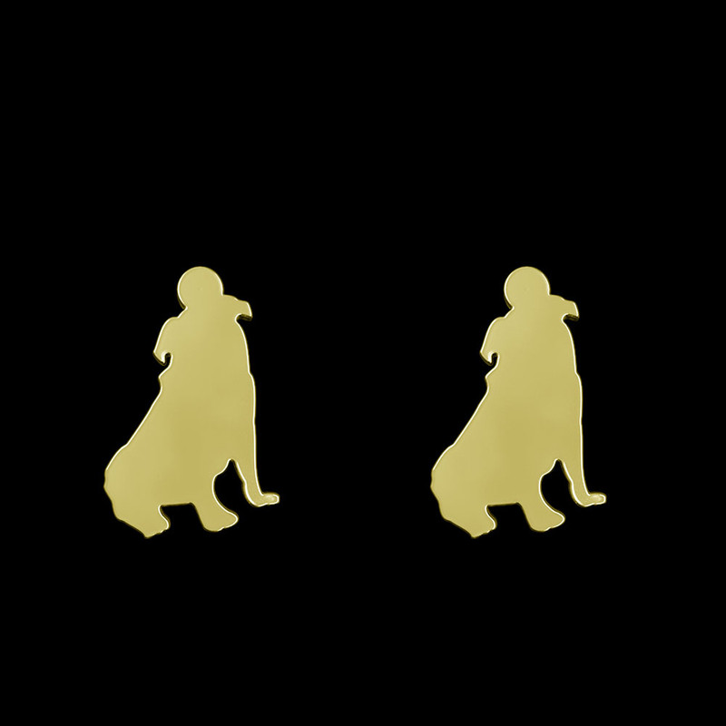 گوشواره طلا 18 عیار زنانه مدوپد مدل سگ کد GA1-16339