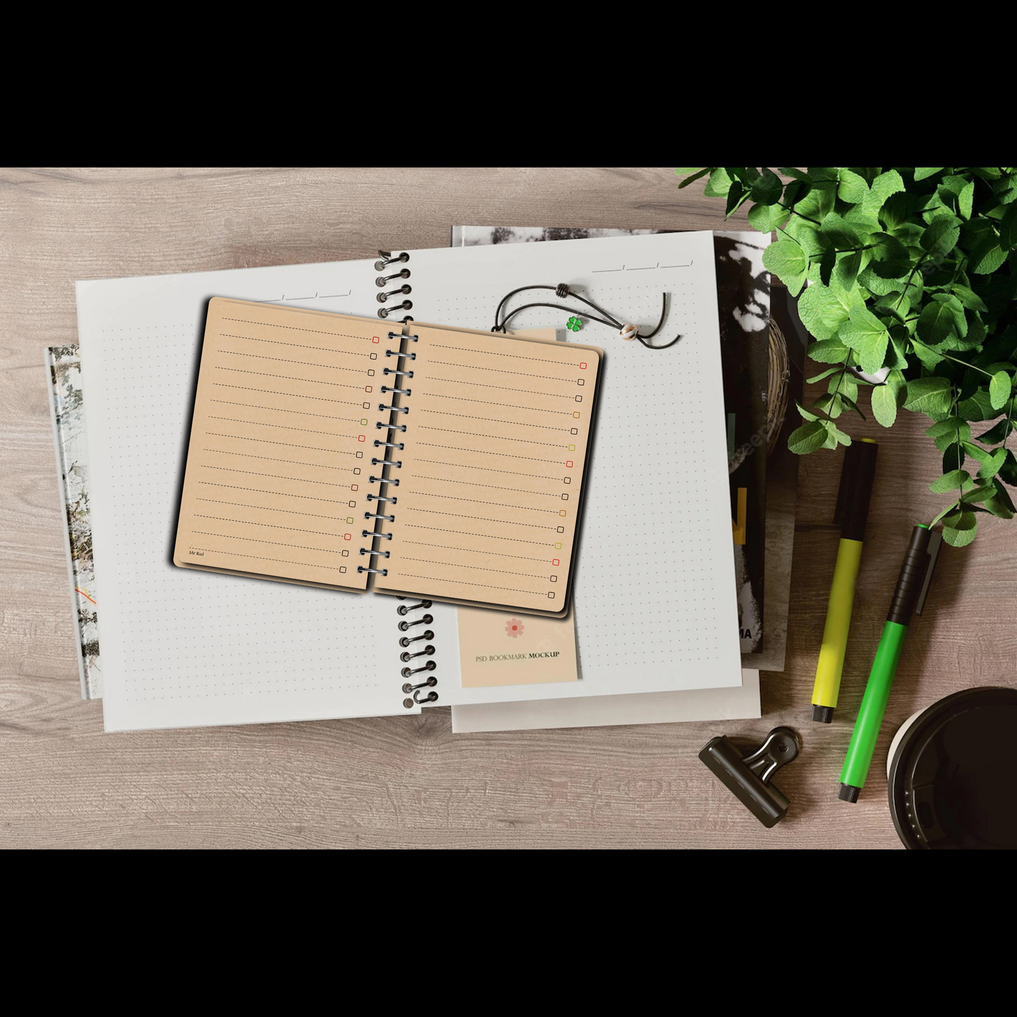 دفترچه یادداشت مستر راد مدل to do list طرح کرافت کد fiory 1901