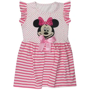 پیراهن دخترانه طرح میکی موس کد klnqsh- kdsht.001