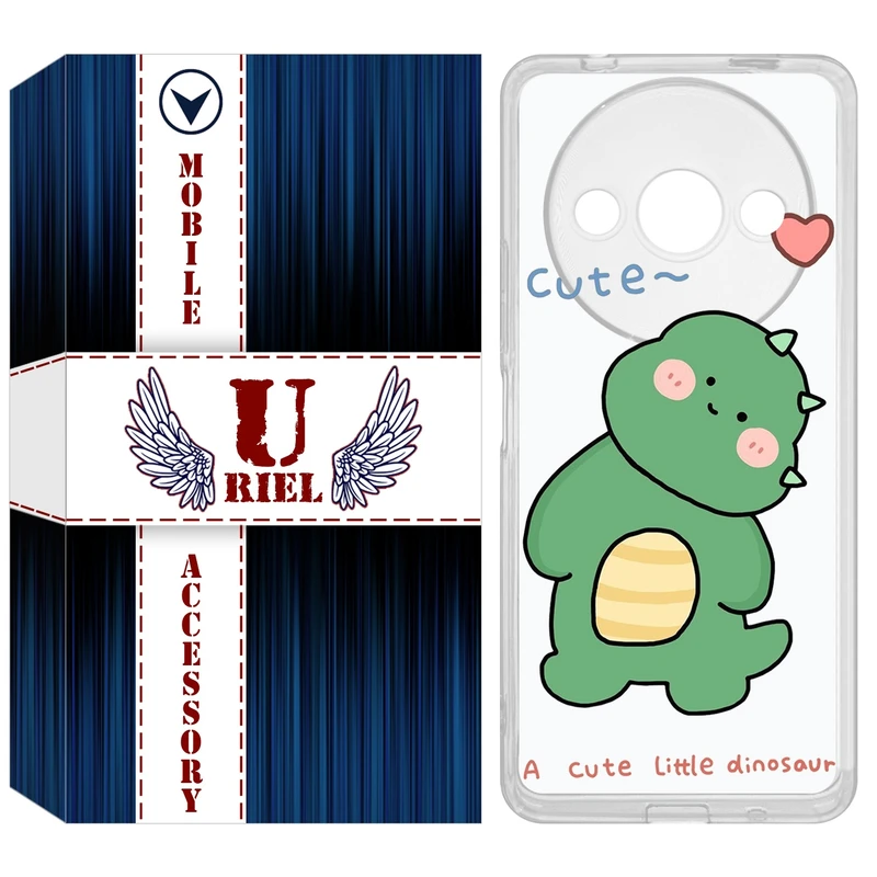 کاور یوریل مدل Clear کد 3 طرح دایناسور مناسب برای گوشی موبایل شیائومی Redmi A3 / A3x