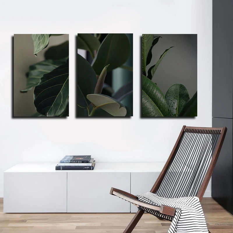 تابلو شاسی بکلیت طرح طبیعت و برگ مدل SH-2364 مجموعه 3 عددی