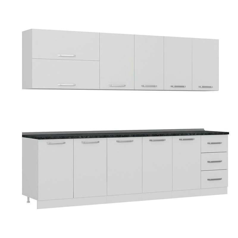 کابینت آشپزخانه فلفور کابینت مدل 270 cm مجموعه 7 عددی کابینت آشپزخانه فلفور کابینت مدل 270 cm مجموعه 7 عددی